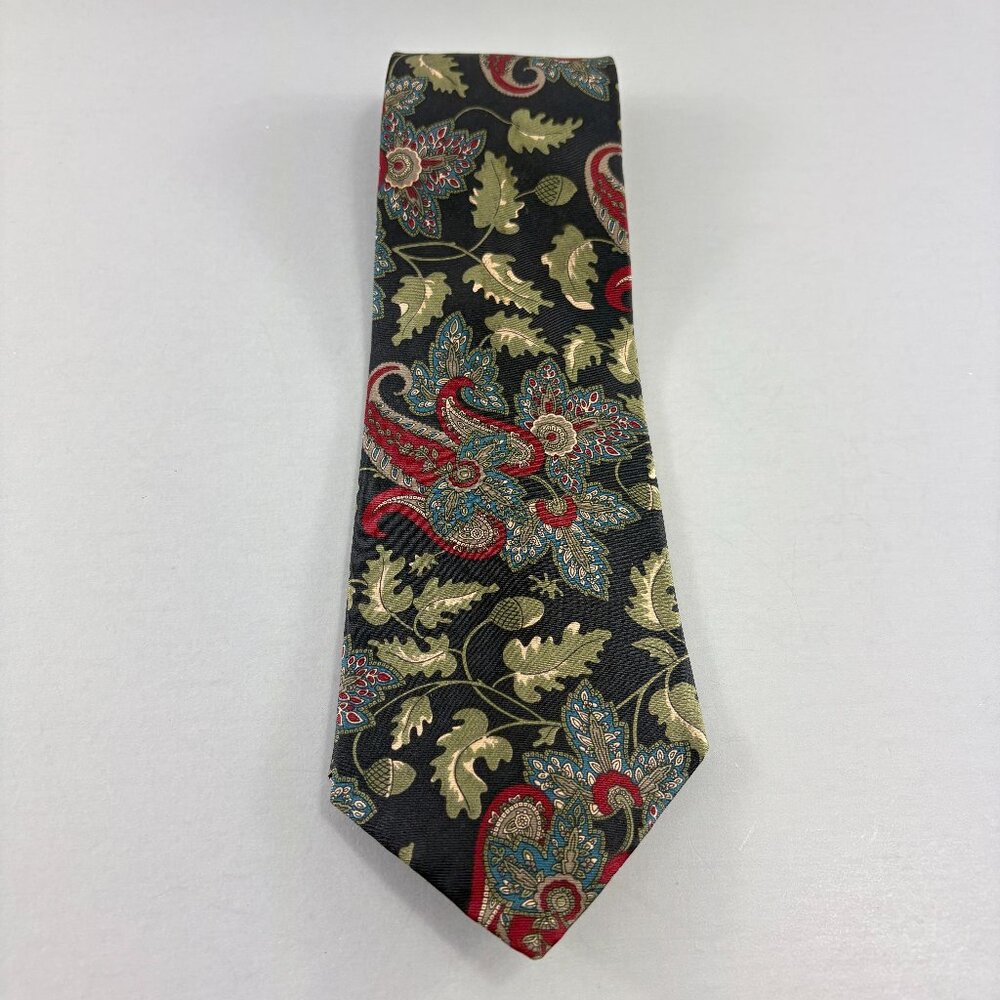 Bill Blass Black Floral Men's Tie 4" x 60"